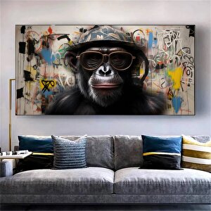 Maymun Özel Tasarım Tuval Sanatı, Maymun Tuval Sanatı, Bilge Maymun, Hayvan Duvar Sanatı