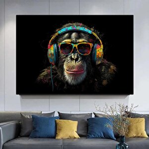 Soyut Graffiti Maymun; Komik Gorilla Duvar Sanatı; Renkli Şempanze Kanvas Dekor; Renkli Maymun Poste
