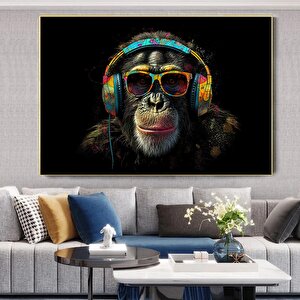 Soyut Graffiti Maymun; Komik Gorilla Duvar Sanatı; Renkli Şempanze Kanvas Dekor; Renkli Maymun Poste