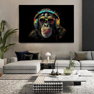 Soyut Graffiti Maymun; Komik Gorilla Duvar Sanatı; Renkli Şempanze Kanvas Dekor; Renkli Maymun Poste 150x250 cm