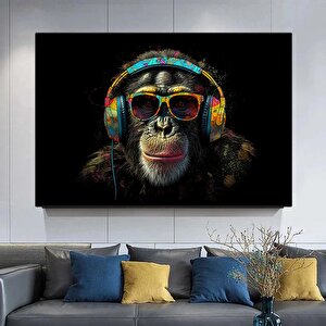 Soyut Graffiti Maymun; Komik Gorilla Duvar Sanatı; Renkli Şempanze Kanvas Dekor; Renkli Maymun Poste