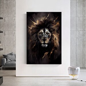 Aslan Kanvası, Renkli Kanvas Sanatı, Modern Hayvan Temalı Duvar Dekoru