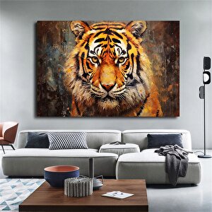 Renkli Aslan Soyut Posteri, Aslan Duvar Sanatı, Aslan Baskısı, Renkli Duvar Sanatı, Soyut Sanat 60x90 cm