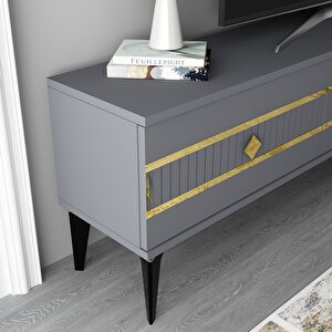 Novva  180 Cm Tv Üni̇tesi̇ Takimi antrasit-altın Antrasit Gold