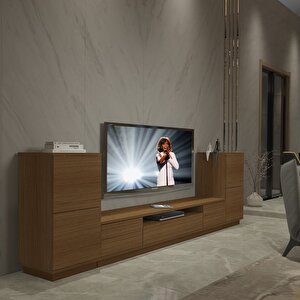 Trio On2s Mdf Tv Ünitesi Tv Sehpası - Naturel Ceviz