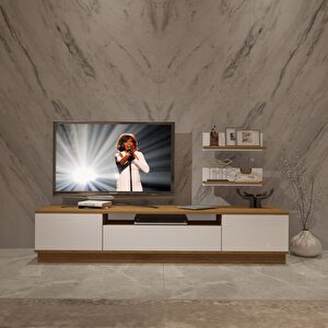 Trio 4s Mdf Tv Ünitesi Tv Sehpası - Pera - Beyaz