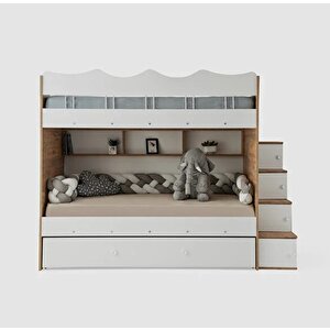 Grey Tamamı Mdf Çelik Destekli Yavrulu Ranza Bc - Kurulum Dahil M2