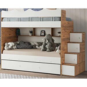 Grey Tamamı Mdf Çelik Destekli Yavrulu Ranza Bc - Kurulum Dahil M2