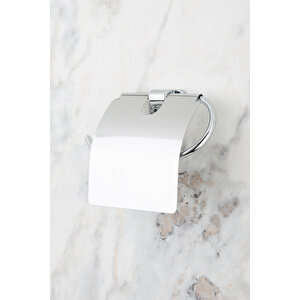 Mini Serisi Krom Geniş Kapaklı Tuvalet Kağıtlığı Wc Kağıtlık Tuvalet Kağıdı Askısı