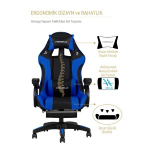 Fashcolle Dynamic Blue Masajlı Oyuncu Koltuğu