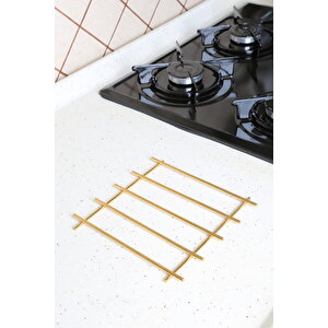 Gold Nihale, Altlık, Koruma Sehpası, Yanmaz, Paslanmaz, Metal Servis Sunum