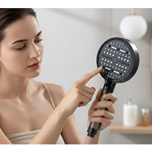 2 Adet Yedek Filtreli Su Tasarruflu Kireç Önleyici Özellikli Lüks Model Duş Başlığı