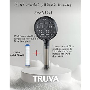 Yeni Model Kireç Önleyici Su Tasarruflu Duş Başlığı 1 Adet Yedek Filtreli