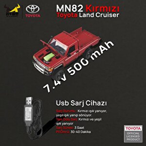 Mn Model Mn82 1/12 Toyota Land Cruiser Lc79 4wd Rc Model Crawler Offroad Uzaktan Kumandalı Araba Truck Rtr Lisanslı Kırmızı+dahili