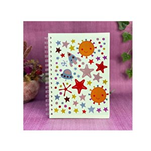 Defter Sticker,laptop Sticker  Uzaylı Desenli Pvc 70x50x0,5cm