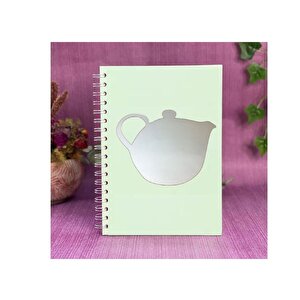 Defter Sticker,laptop Sticker  Aynalı  Çaydanlık Şekilli 20x15x0,6cm