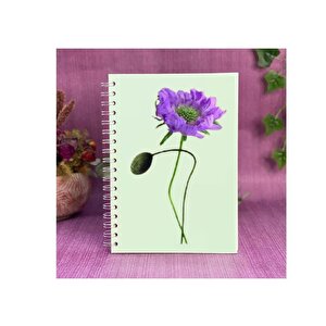 Defter Sticker,laptop Sticker Mor Çiçekli  Pvc 70x50x0,5cm