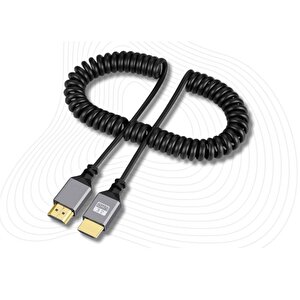 4414 Hdmi Spiral Yaylı Uzayabilen Fullhd 4k 60hz Uhd Kablo (0.5-2 Metre)