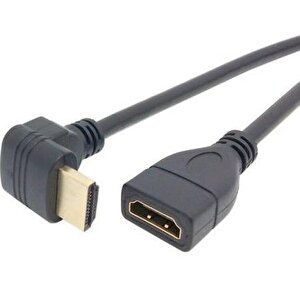 4667 Hdmi Dişi Erkek Uzatma 90 Derece Dirsek Kablosu 1 Metre