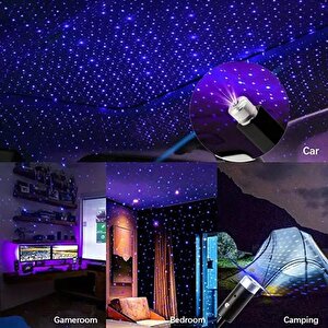 Usb Araç İçi̇ Dekorati̇f Mor Led Işik