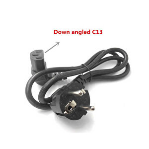 C13 Power Kablo - 90 Derece L Uç - Dik Açılı - Standart Power Kablosu - 1.8 Mt