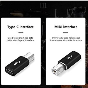 5219 Type C To Usb B Midi Klavye Yazıcı Printer Çevirici Dönüştürücü Adaptör