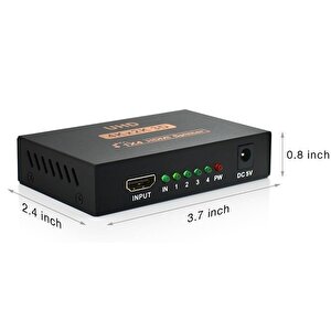 5234 4 Port Uhd 4k Hdmi Switch Ekran Monitör Splitter Çoklayıcı Çoğaltıcı