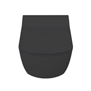 Creavit Elegant Mat Antrasit Kanalsız Asma Klozet Eg321, Creavit Elegant Duroplast Yavaş Kapak