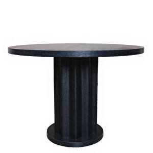 Eymense Dark Yuvarlak 4 Sandalyeli Mutfak Masa Takımı