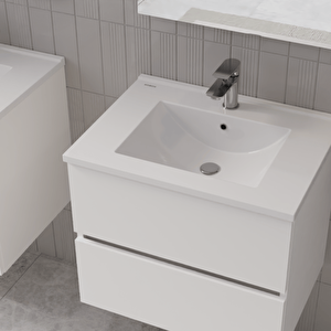 Simple 60 Cm Lavabo Dolabı Beyaz