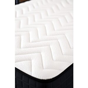 Nova Yatak 200x200 Çift Kişilik - 25 Cm Paket Yaylı Ortopedik, Orta Sert, Antrasit, Pamuklu Kumaş