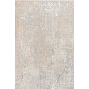 Pastel Halı Rönesans 76207 075 Gri Bej Viskon Akrilik Salon Oturma Yatak Odası Halısı 160x230 cm