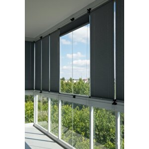 Kancalı Sistem Plisel Perde Antrasit - Cam Balkon & Pimapen - Antibakteriyel Ve Toz Tutmaz Kumaş 70x90 cm