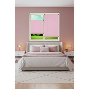 Kancalı Sistem Plisel Perde Pembe - Cam Balkon & Pimapen - Antibakteriyel Ve Toz Tutmaz Kumaş 100x110 cm