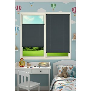 Kancalı Sistem Plisel Perde Antrasit - Cam Balkon & Pimapen - Antibakteriyel Ve Toz Tutmaz Kumaş