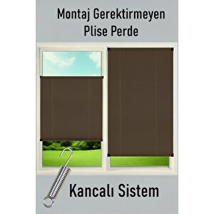 Kancalı Sistem Plisel Perde Kahverengi - Cam Balkon & Pimapen - Antibakteriyel Ve Toz Tutmaz Kumaş 70x200 cm