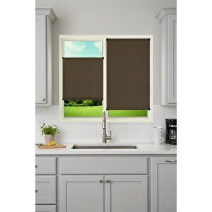 Kancalı Sistem Plisel Perde Kahverengi - Cam Balkon & Pimapen - Antibakteriyel Ve Toz Tutmaz Kumaş