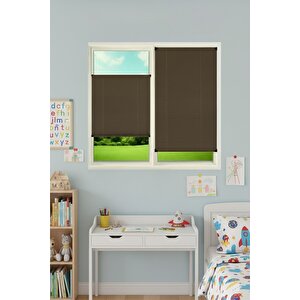 Kancalı Sistem Plisel Perde Kahverengi - Cam Balkon & Pimapen - Antibakteriyel Ve Toz Tutmaz Kumaş 90x180 cm