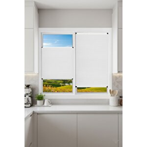 Kancalı Sistem Plisel Perde Beyaz - Cam Balkon & Pimapen - Antibakteriyel Ve Toz Tutmaz Kumaş