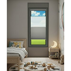 Gece & Gündüz Sistem Gri / Krem Plisel Perde - Cam Balkon - Pimapen - Pvc Doğrama