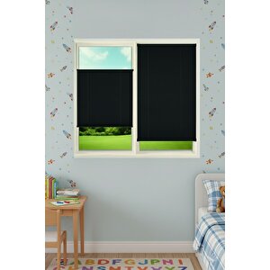 Kancalı Sistem Plisel Perde Siyah - Cam Balkon & Pimapen - Antibakteriyel Ve Toz Tutmaz Kumaş