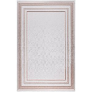 Pastel Halı Keops D168b Krem Vizon Akrilik Salon Oturma Yatak Odası Halısı