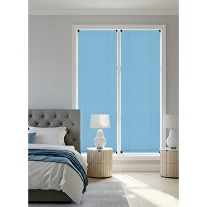 Kancalı Sistem Plisel Perde Mavi - Cam Balkon & Pimapen - Antibakteriyel Ve Toz Tutmaz Kumaş