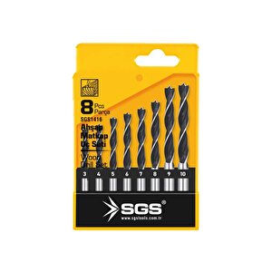 8 Parça Ahşap Matkap Uç Seti̇ ( 3-4-5-6-7-8-9-10 ) Sgs1416