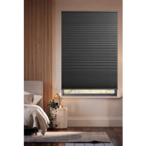 Karartma Blackout Siyah Plise Perde, Katlanır Cam Balkon Pvc Pencere Perdesi 90x160 cm