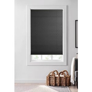 Karartma Blackout Siyah Plise Perde, Katlanır Cam Balkon Pvc Pencere Perdesi 90x160 cm