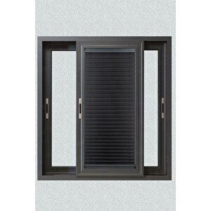 Kancalı Sistem Plisel Perde Siyah - Cam Balkon & Pimapen - Antibakteriyel Ve Toz Tutmaz Kumaş 90x90 cm