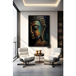 Buddha Kanvas Tablo – Yoga Ve Meditasyon Temalı Duvar Sanatı – Lotus Ve Hediye 150x250 cm