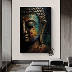 Buddha Kanvas Tablo – Yoga Ve Meditasyon Temalı Duvar Sanatı – Lotus Ve Hediye 60x120 cm