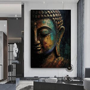 Buddha Kanvas Tablo – Yoga Ve Meditasyon Temalı Duvar Sanatı – Lotus Ve Hediye